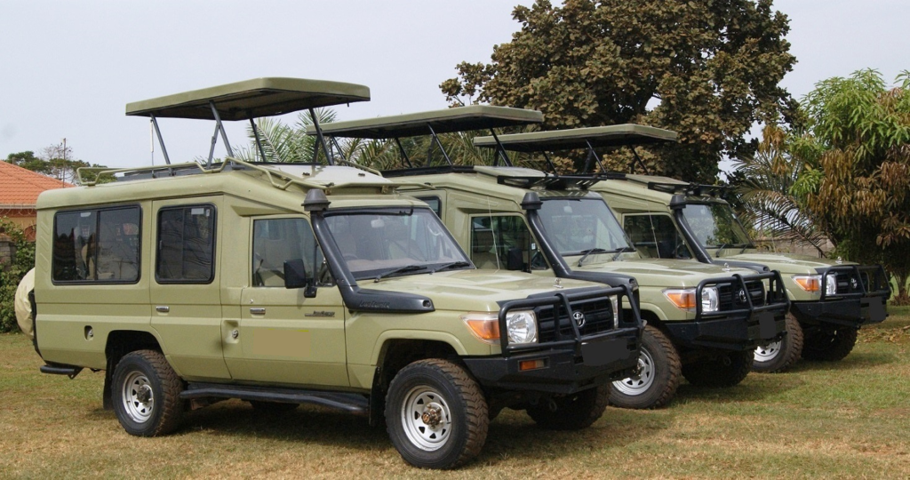 Toyota Land cruiser 4x4 with open roof Car Hire Uganda